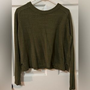 H&M Divided Olive Green Crop Sweater